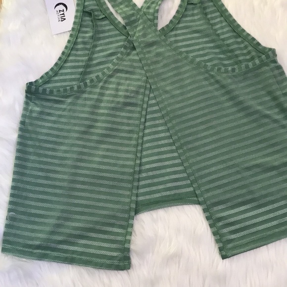 ♦️3XL Zyia | Forest Green Nimbus Split Back Tank | NWT - Picture 7 of 12